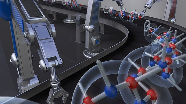 Die maschinenhafte Synthese von Molekülen [Grafik: Prof. Varinder Aggarwal]